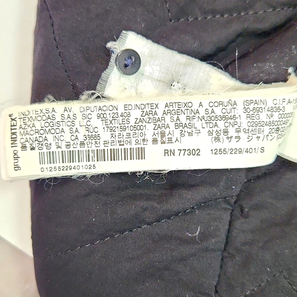 ZARA Trafaluc Outerwear Navy Wool Double-breasted Coat Faux Fur Collar (S) - Picture 13 of 16